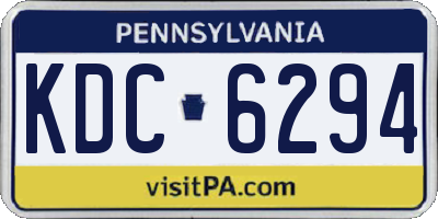 PA license plate KDC6294