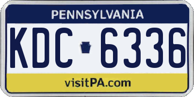 PA license plate KDC6336