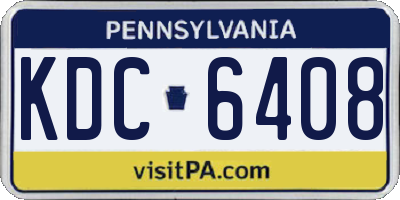 PA license plate KDC6408