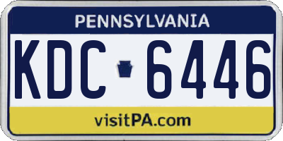 PA license plate KDC6446