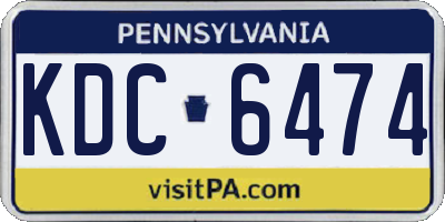 PA license plate KDC6474