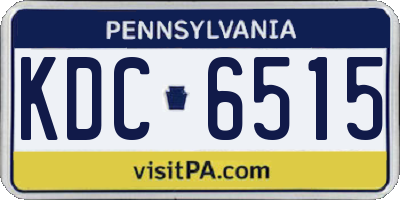 PA license plate KDC6515