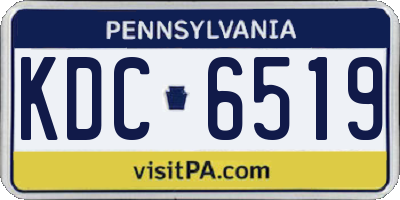 PA license plate KDC6519
