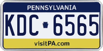 PA license plate KDC6565