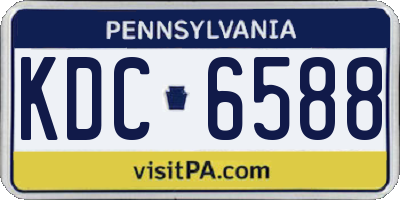 PA license plate KDC6588