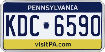 PA license plate KDC6590