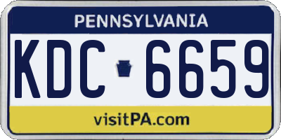 PA license plate KDC6659