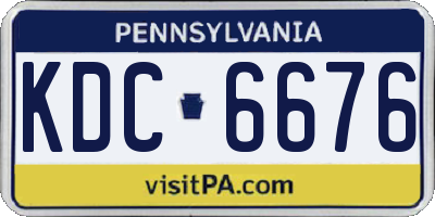 PA license plate KDC6676