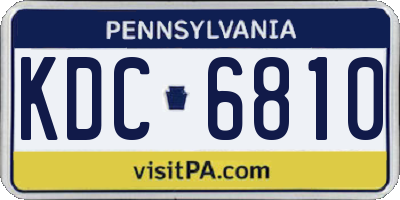 PA license plate KDC6810