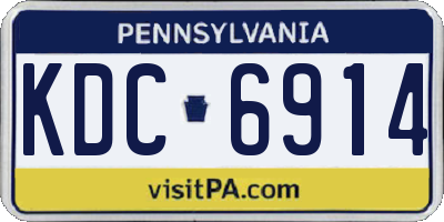 PA license plate KDC6914
