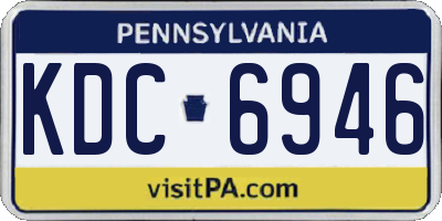 PA license plate KDC6946