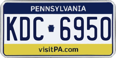 PA license plate KDC6950