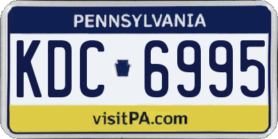 PA license plate KDC6995