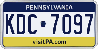 PA license plate KDC7097