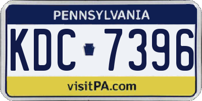 PA license plate KDC7396