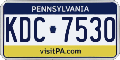 PA license plate KDC7530