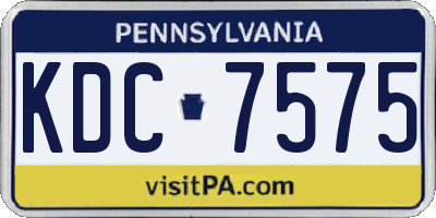 PA license plate KDC7575