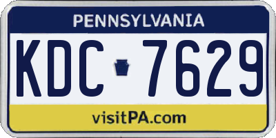 PA license plate KDC7629