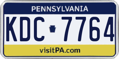 PA license plate KDC7764