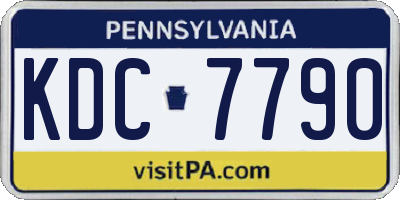 PA license plate KDC7790