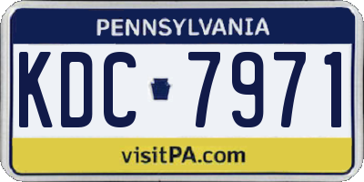 PA license plate KDC7971