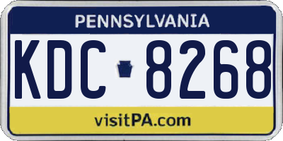 PA license plate KDC8268