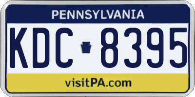PA license plate KDC8395