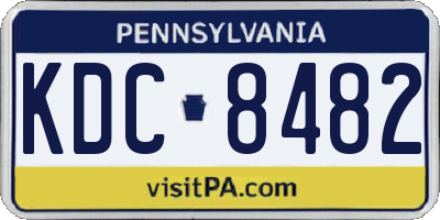 PA license plate KDC8482