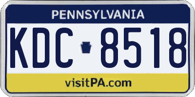 PA license plate KDC8518