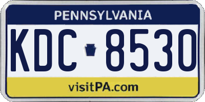 PA license plate KDC8530