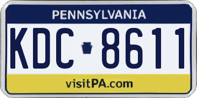 PA license plate KDC8611