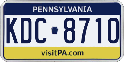 PA license plate KDC8710