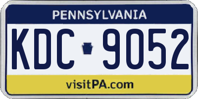 PA license plate KDC9052