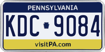 PA license plate KDC9084