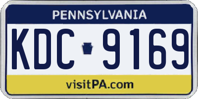 PA license plate KDC9169