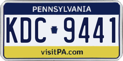 PA license plate KDC9441