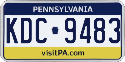 PA license plate KDC9483