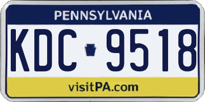PA license plate KDC9518