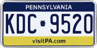 PA license plate KDC9520