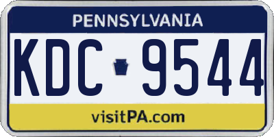 PA license plate KDC9544