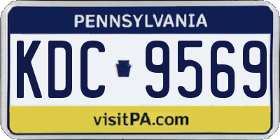 PA license plate KDC9569