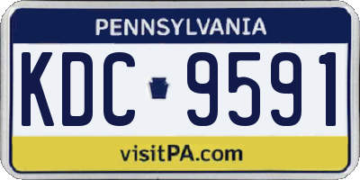 PA license plate KDC9591