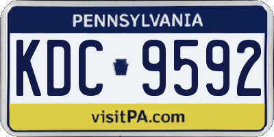 PA license plate KDC9592
