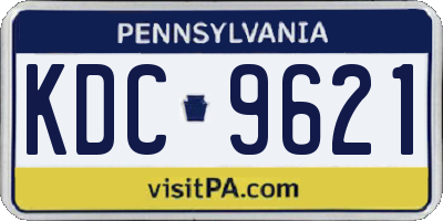 PA license plate KDC9621