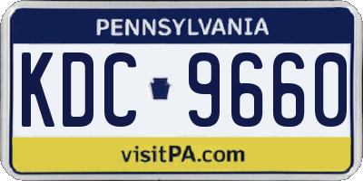 PA license plate KDC9660
