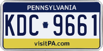 PA license plate KDC9661
