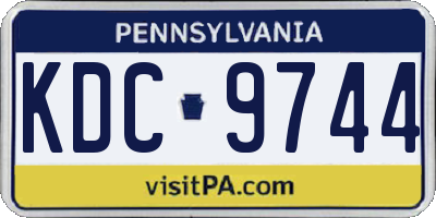 PA license plate KDC9744