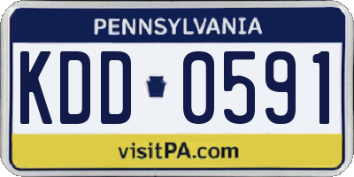 PA license plate KDD0591