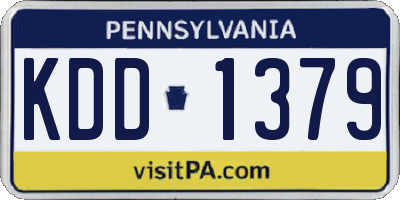 PA license plate KDD1379
