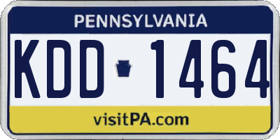 PA license plate KDD1464